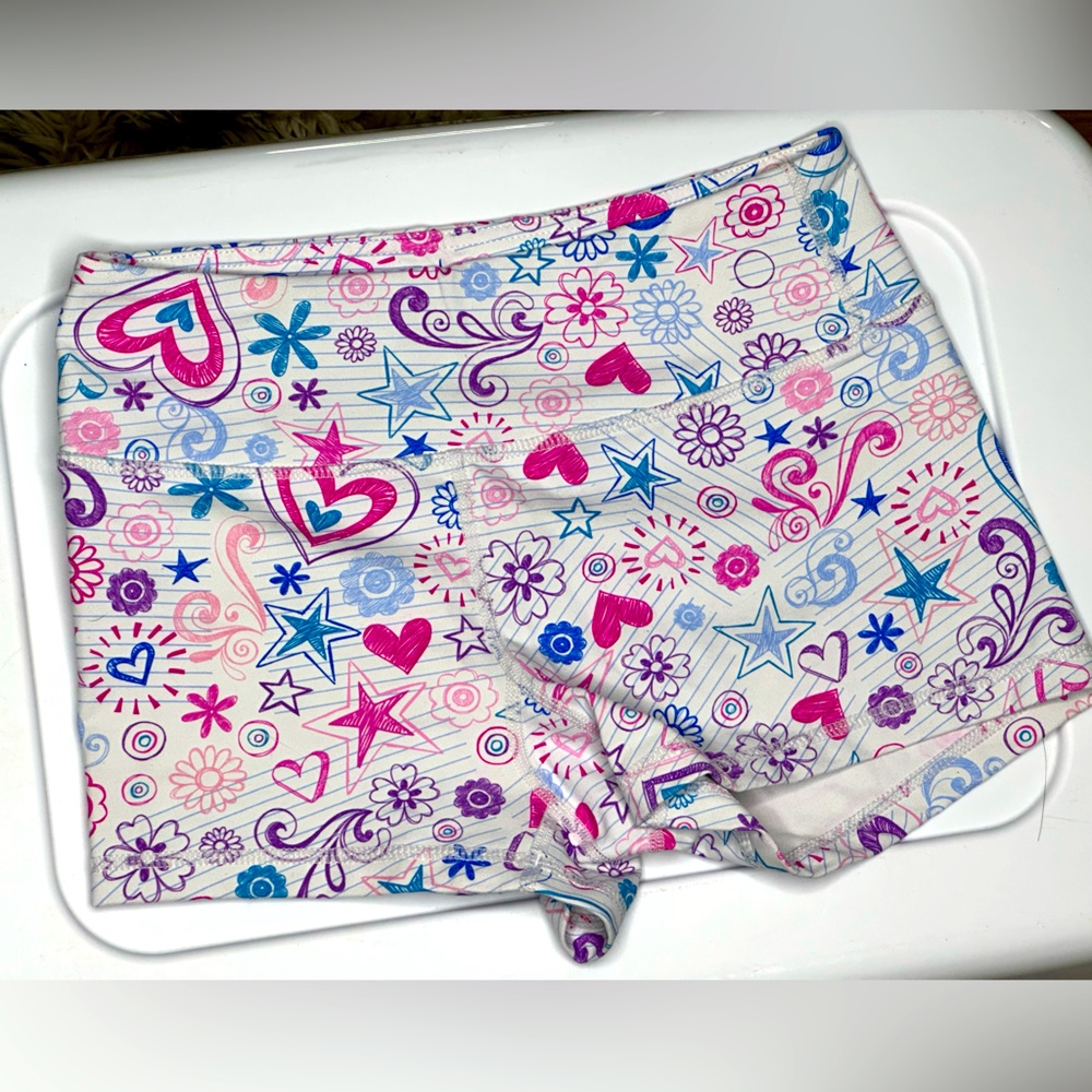 Woman’s Small Savage Barbell love note athletic shorts